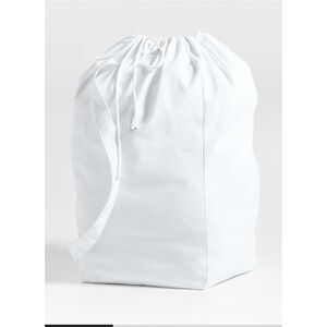 Crate & Barrel Canvas Laundry Bag Hamper Liner Sedona Carry Travel Tote White
